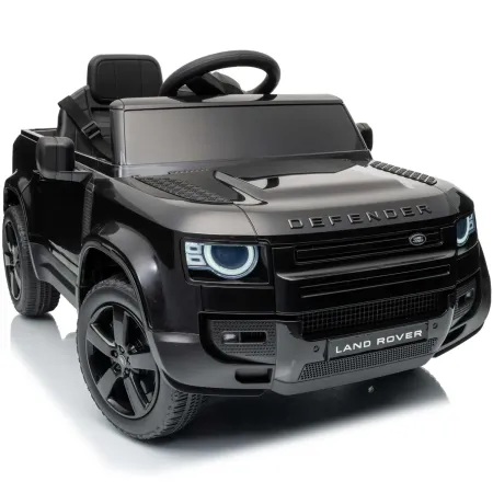 Defender Small Macchina Elettrica per Bambini 12V Nero MP3 Luci LED