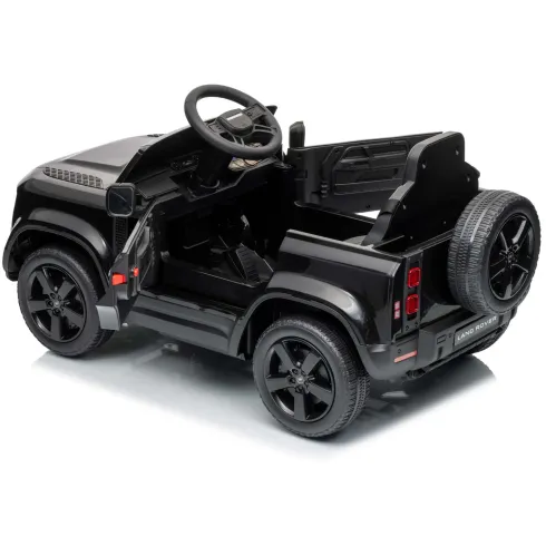 Defender Small Macchina Elettrica per Bambini 12V Nero MP3 Luci LED