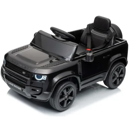 Defender Small Macchina Elettrica per Bambini 12V Nero MP3 Luci LED