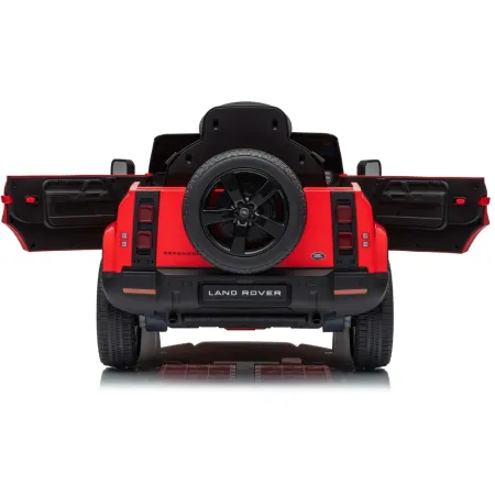 Defender Small Macchina Elettrica per Bambini 12V Rosso MP3 Luci LED