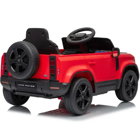 Defender Small Macchina Elettrica per Bambini 12V Rosso MP3 Luci LED