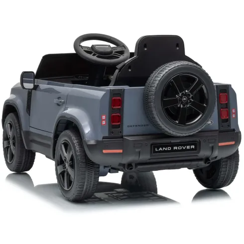 Defender Small Macchina Elettrica per Bambini 12V Grigio MP3 Luci LED