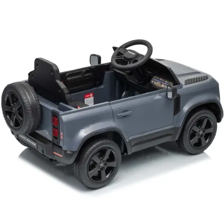 Defender Small Macchina Elettrica per Bambini 12V Grigio MP3 Luci LED