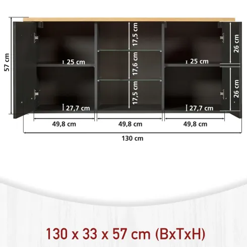 Cucina Componibile 5 Mobili Pensile Colonne Legno Antracite Rovere