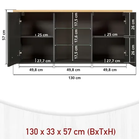 Cucina Componibile 5 Mobili Pensile Colonne Legno Antracite Rovere