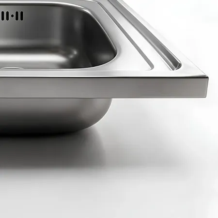 Lavello da Appoggio 80x50 cm 2 Vasche in Acciaio Inox per Cucina