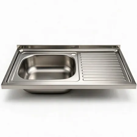 Lavandino Lavello da Cucina 80x50 cm 1 vasca con Gocciolatoio Destro
