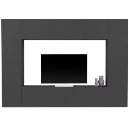 Mobile Porta TV Parete Attrezzata da Soggiorno Antracite Opaco 260 cm