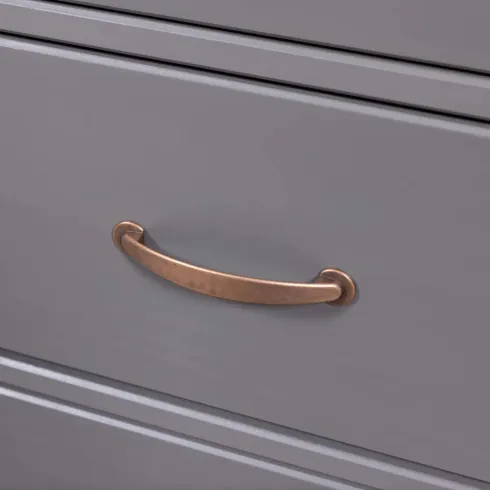 Vetrina Credenza Grigia Alta Mobile 2 Ante con Cassetti da Cucina | BricoShop24