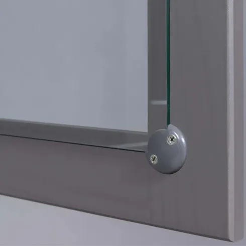 Vetrina Credenza Grigia Alta Mobile 2 Ante con Cassetti da Cucina | BricoShop24