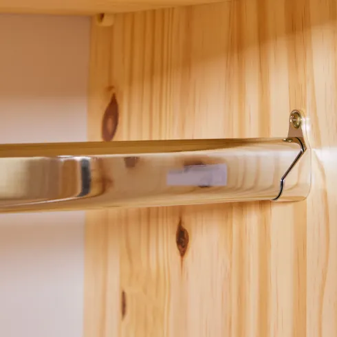 Armadio a 3 Ante in Legno Appendiabiti Mobile Camera da Letto Cabina Guardaroba | BricoShop24