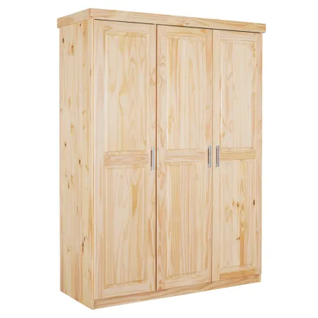 Armadio tre 3 Ante in Legno Appendiabiti Mobile Guardaroba per Camera da Letto | BricoShop24