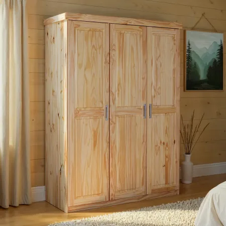 Armadio tre 3 Ante in Legno Appendiabiti Mobile Guardaroba per Camera da Letto | BricoShop24