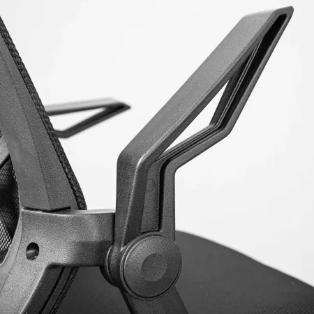Sedia con Braccioli Nera Poltrona Ufficio Ruote Reclinabile Imbottita Scrivania | BricoShop24