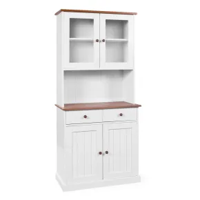 Mobile 2 Ante con Cassetti Bianca Credenza Alta Vetrina Ingresso Moderna Legno | BricoShop24