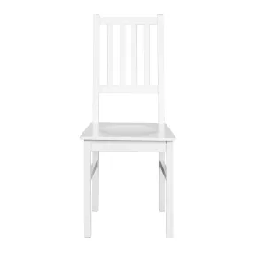 2 Sedie Bianche in Legno Massello Moderne da Salotto per Cucina Soggiorno Design | BricoShop24 2