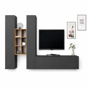 Colonne Armadio Mobile Porta TV Libreria da Soggiorno 320 cm Antracite 2