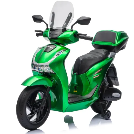 Scooter Elettrico Honda SH125 M 12V Moto per Bambini Verde con Baule