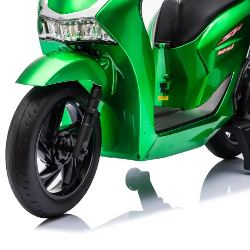 Scooter Elettrico Honda SH125 M 12V Moto per Bambini Verde con Baule