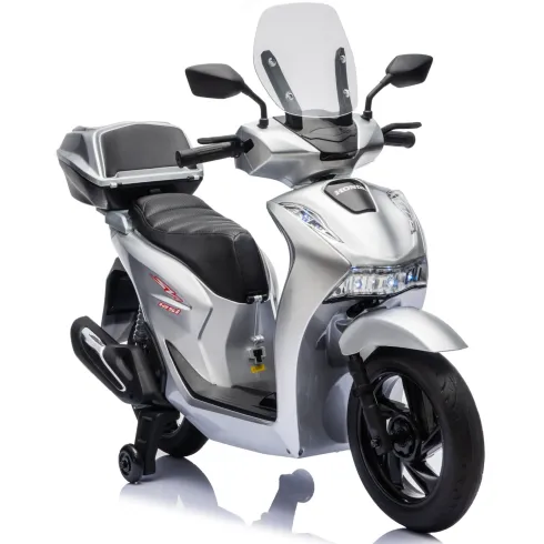 Scooter Elettrico Honda SH125 M 12V Moto per Bambini Grigio con Baule