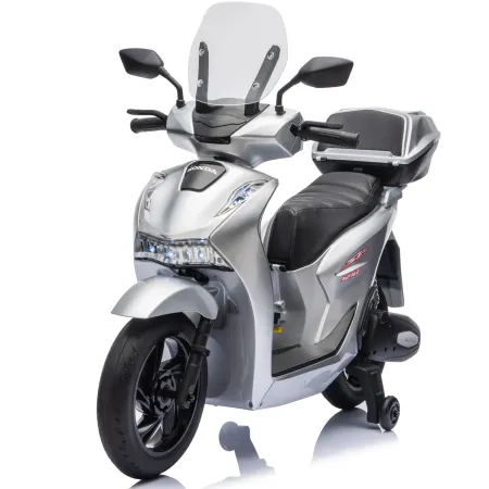 Scooter Elettrico Honda SH125 M 12V Moto per Bambini Grigio con Baule