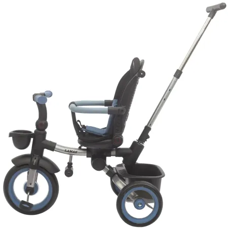 Triciclo Passeggino Evolutivo Bambini Blu 7 Modalità Sedile Girevole