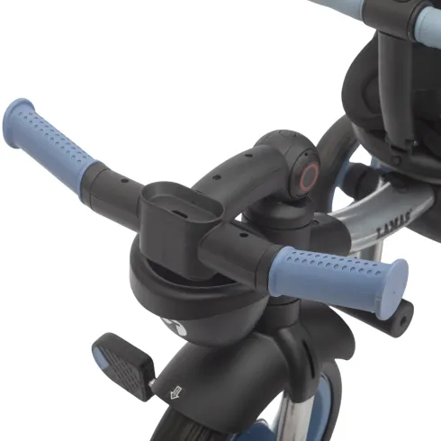 Triciclo Passeggino Evolutivo Bambini Blu 7 Modalità Sedile Girevole