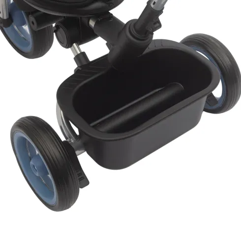 Triciclo Passeggino Evolutivo Bambini Blu 7 Modalità Sedile Girevole