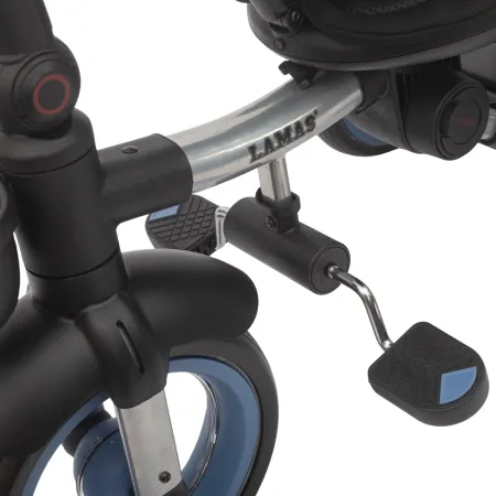Triciclo Passeggino Evolutivo Bambini Blu 7 Modalità Sedile Girevole