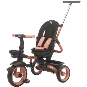 Triciclo Passeggino Evolutivo Bambini Rosa 7 Modalità Sedile Girevole 2