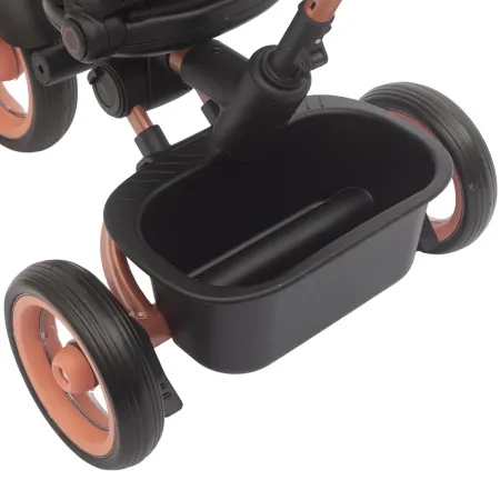 Triciclo Passeggino Evolutivo Bambini Rosa 7 Modalità Sedile Girevole