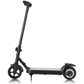 Monopattino Elettrico 24V per Bambini Nero Pieghevole 3 Velocità LED 2