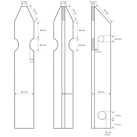 10 Paletti per Recinzione a T 250 cm 30x30 in Ferro Zincato Pali Metallo