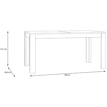 Tavolo da Pranzo Allungabile 160-207 cm Rettangolare Rovere 8 Posti