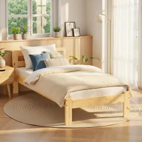 Struttura Letto Singolo 90x200 in Legno Pino una Piazza Cameretta Bambini Camera 2