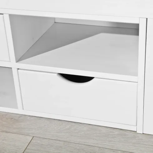 Letto Singolo Bianco a Doghe 90x200 Legno con Comodino | BricoShop24