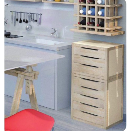 Cassettiera 4 Cassetti 40 in Legno Como Mobile Moderno Soggiorno Comodino Camera