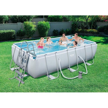 Piscina Bambini 400x200 Steel Pro Frame Rettangolare Fuoriterra con Pompa Filtro