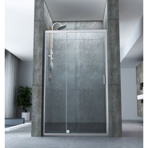 Box Doccia Nicchia 6 mm Anta Fissa Battente 90 100 110 120 130 140 in Cristallo