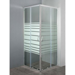 Box Doccia Serigrafato 6mm Anta Scorrevole Rettangolare Quadrato Cristallo Vetro
