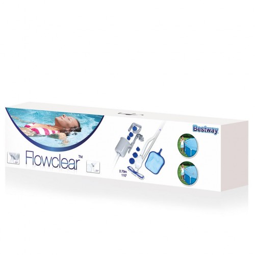 Kit Pulizia Piscina Fuori Terra Deluxe Fondo Spazzola Aspirante Skimmer Retino